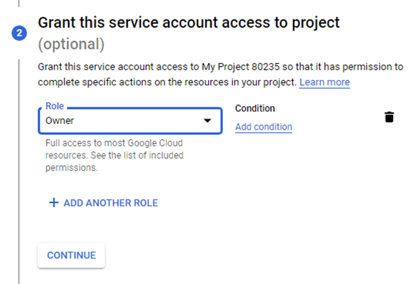 bigquery google ads - service account permission